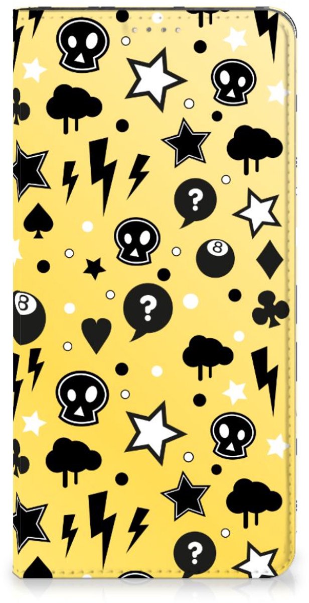 Mobiel BookCase Samsung Galaxy A14 5G Punk Geel