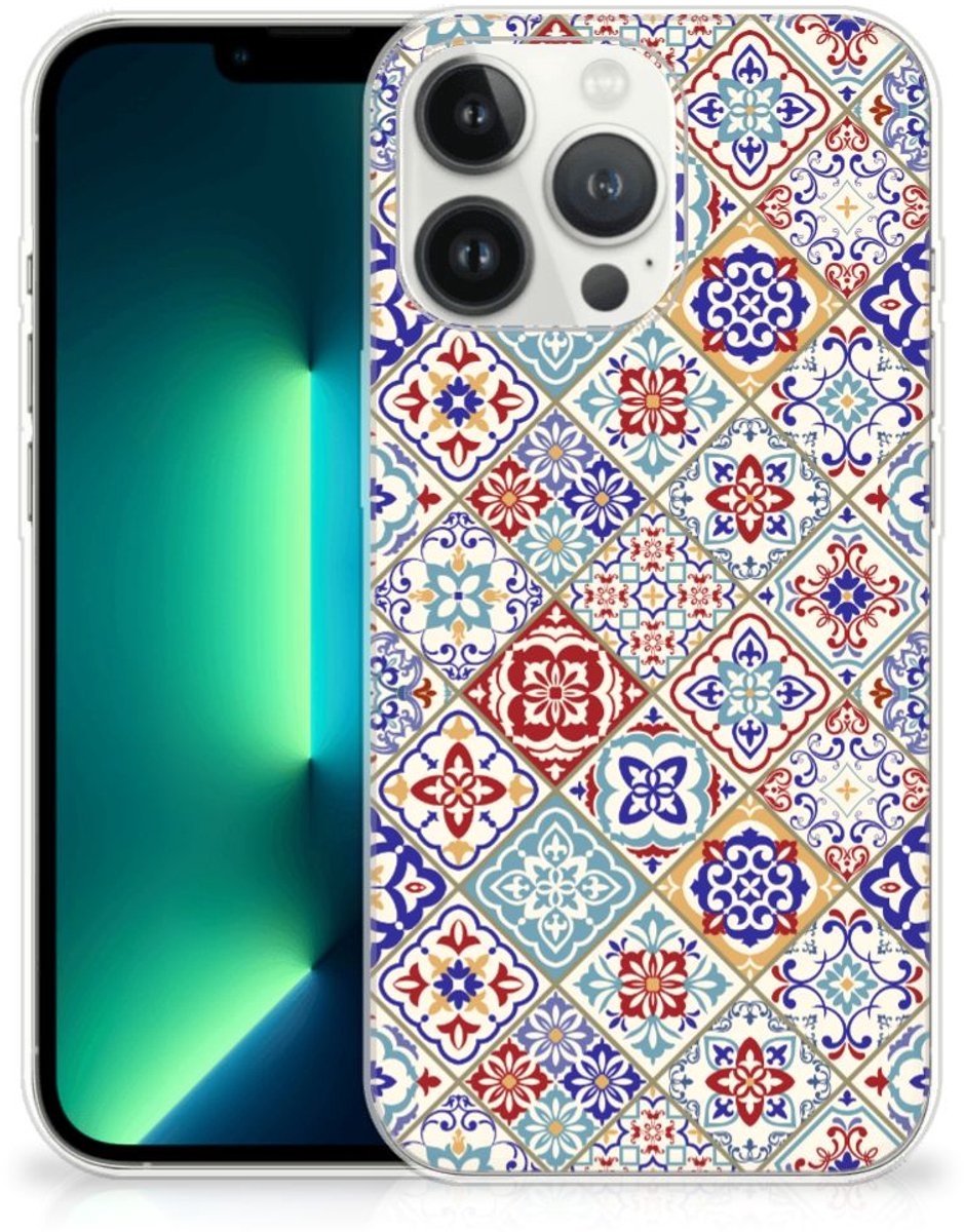iPhone 13 Pro Max TPU Siliconen Hoesje Tiles Color