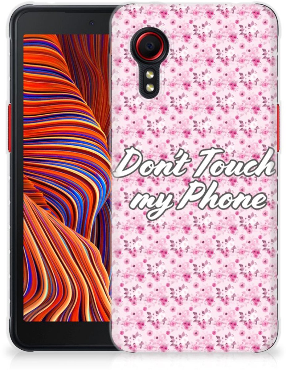 Samsung Galaxy Xcover 5 Silicone-hoesje Flowers Pink DTMP