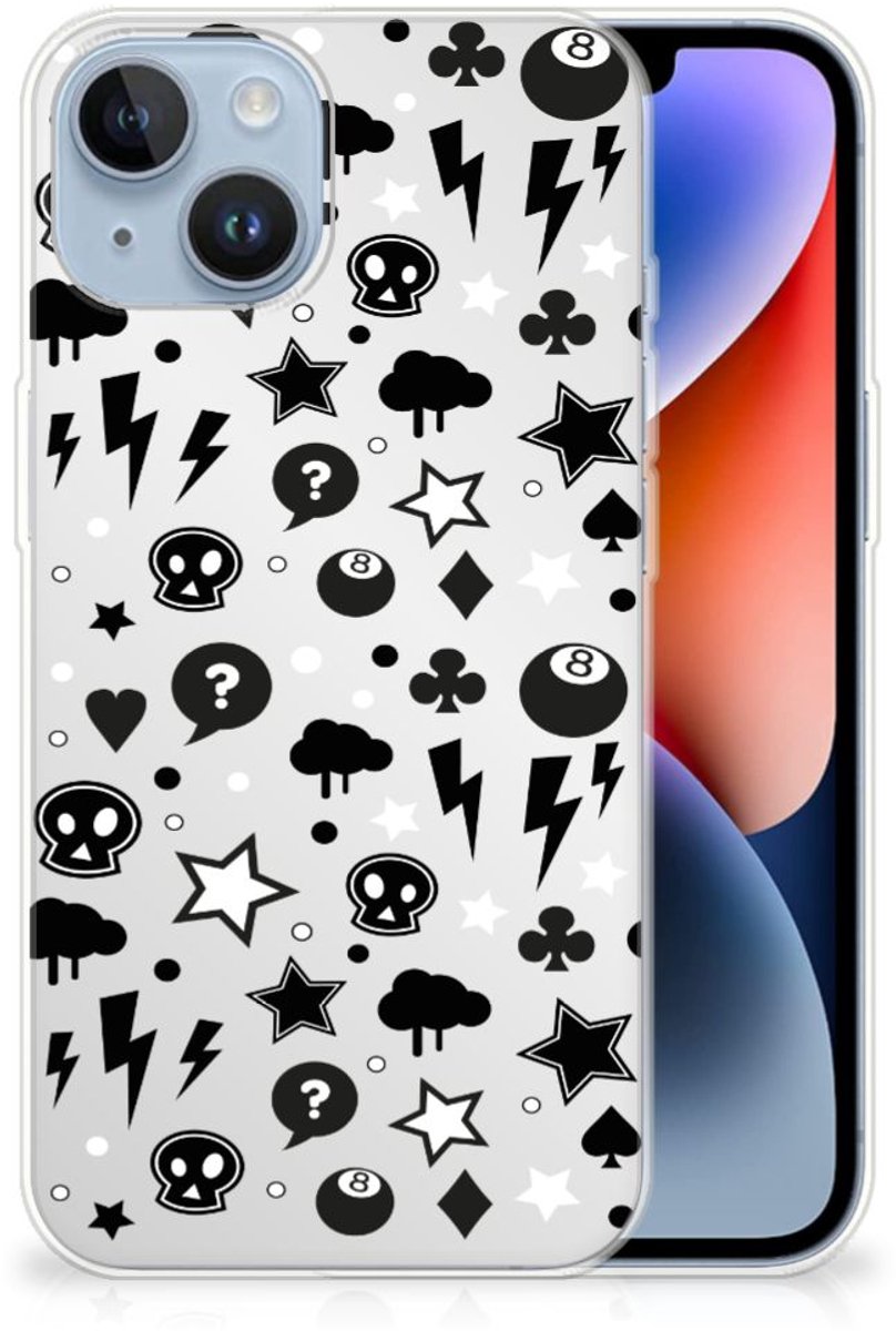 TPU Hoesje voor Silicone Back Case Apple iPhone 14 Silver Punk