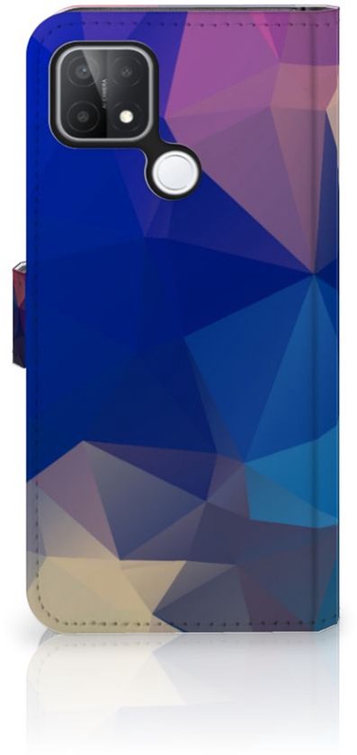 Coque de téléphone OPPO A15 Bookcase Polygon Dark