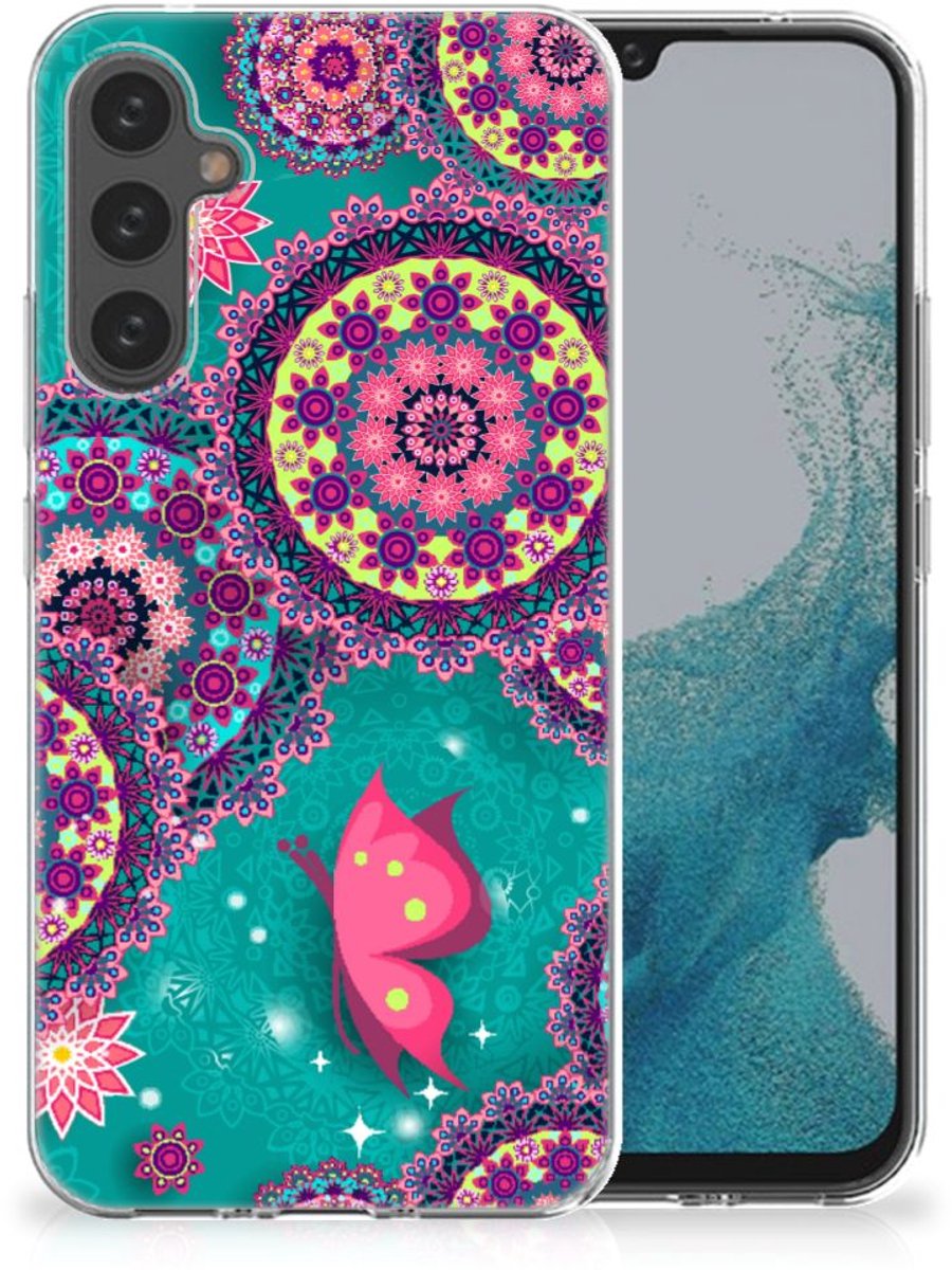 Samsung Galaxy A34 Hoesje maken Cirkels en Vlinders