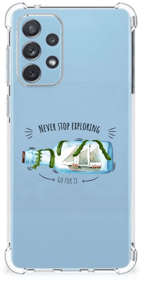 Samsung Galaxy A73 Stevig Bumper Hoesje Boho Bottle