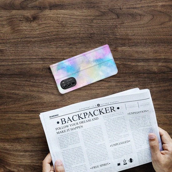 Bookcase Personnaliser Motorola Moto G52 | Coque Moto G82 Aquarelle Lumière