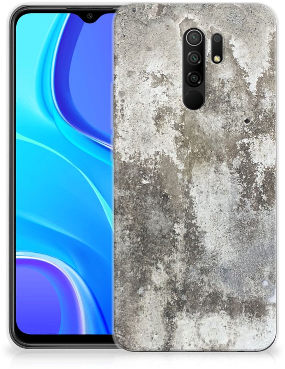 Xiaomi Redmi 9 TPU Siliconen Hoesje Beton Print