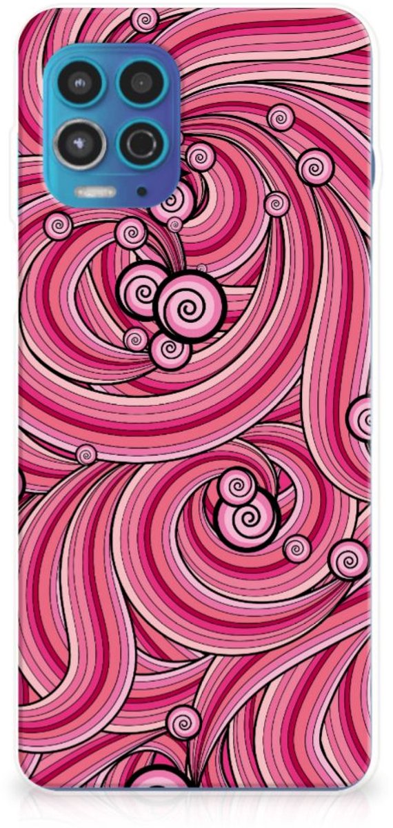 Motorola Moto G100 Hoesje maken Swirl Pink