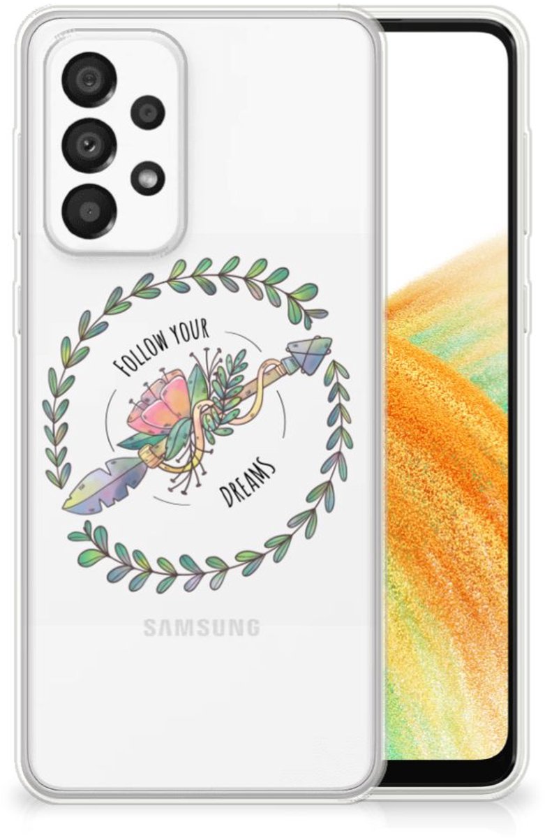 Samsung Galaxy A33 5G Telefoonhoesje met Naam Boho Dreams