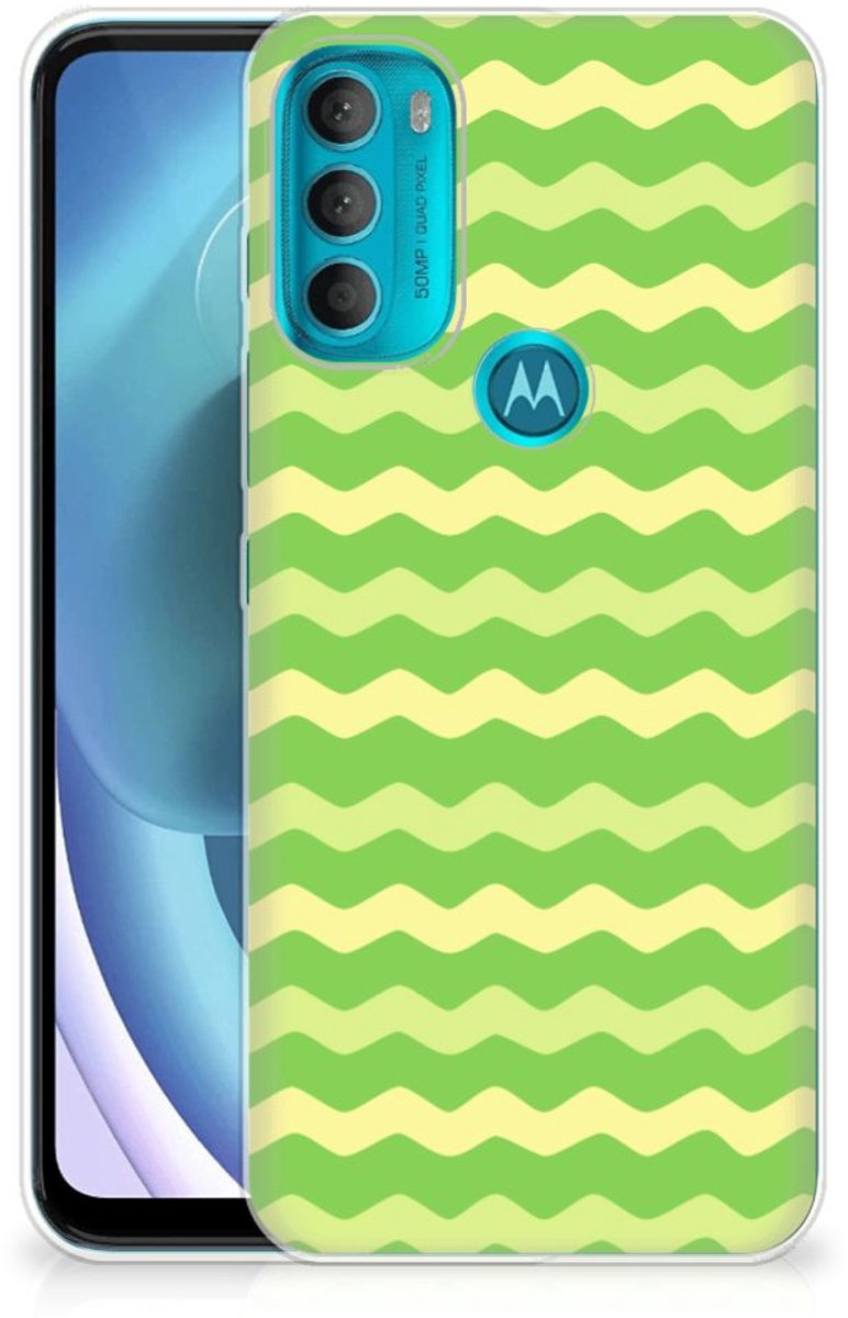 Motorola Moto G71 5G TPU bumper Waves Green