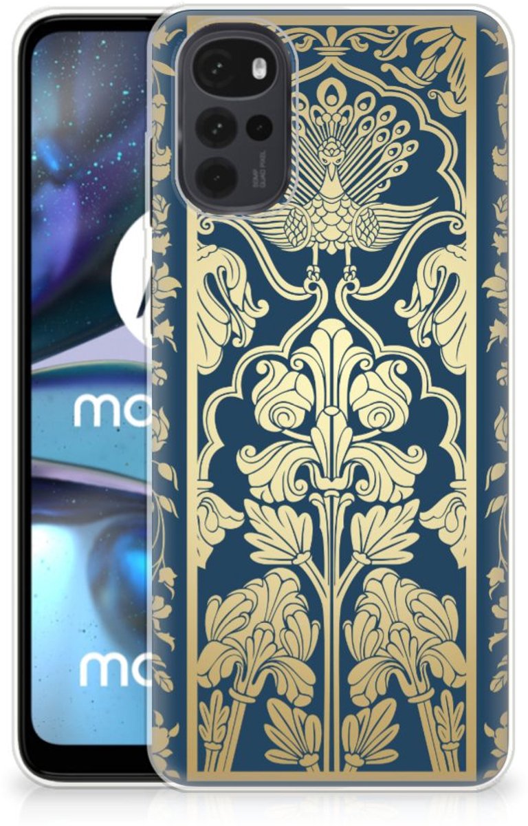 Motorola Moto G22 TPU Case Beige Flowers