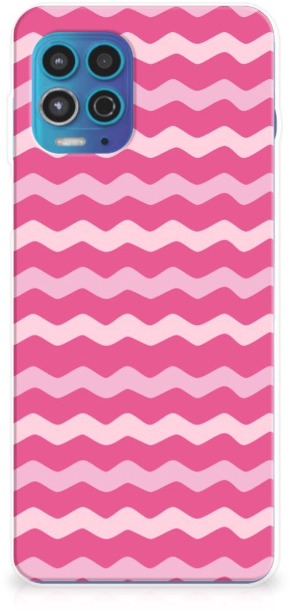 Motorola Moto G100 TPU bumper Waves Pink