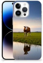 TPU Silicone Bumper pour iPhone 14 Pro Max Coque Téléphone Vache