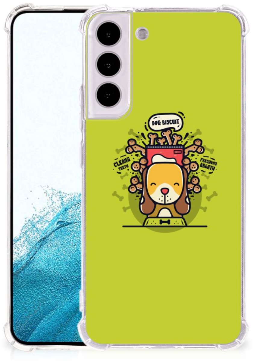 Samsung Galaxy S22 Plus Stevig Bumper Hoesje Doggy Biscuit