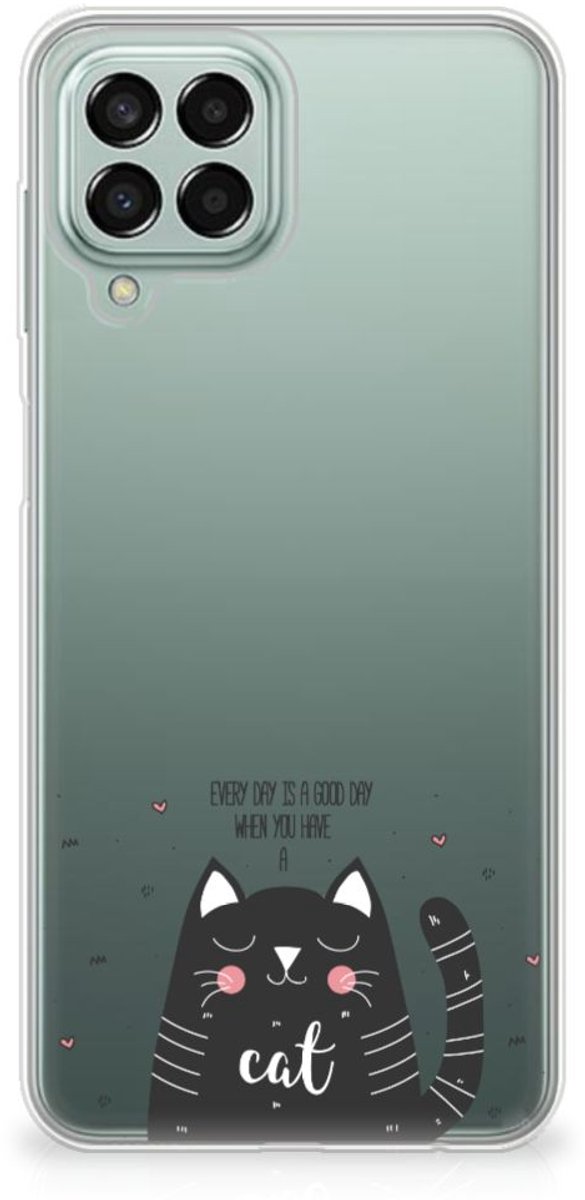 Samsung Galaxy M33 Telefoonhoesje met Naam Cat Good Day