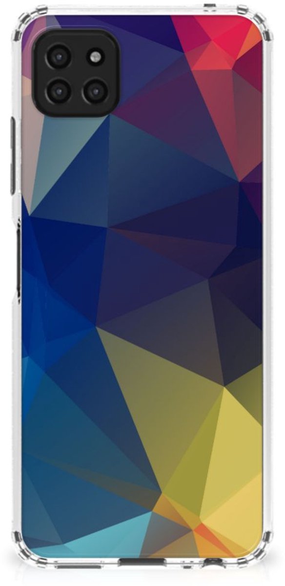 Samsung Galaxy A22 5G Shockproof Case Polygon Dark
