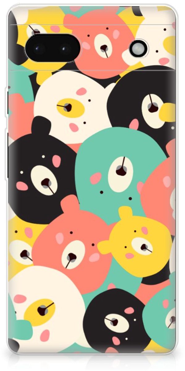 Google Pixel 6A Telefoonhoesje met Naam Bears
