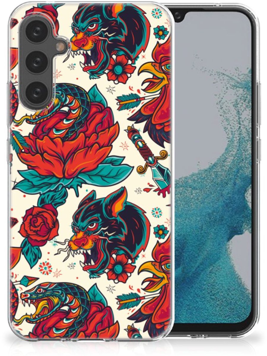 Siliconen Hoesje met foto voor Samsung Galaxy A34 Old Skool