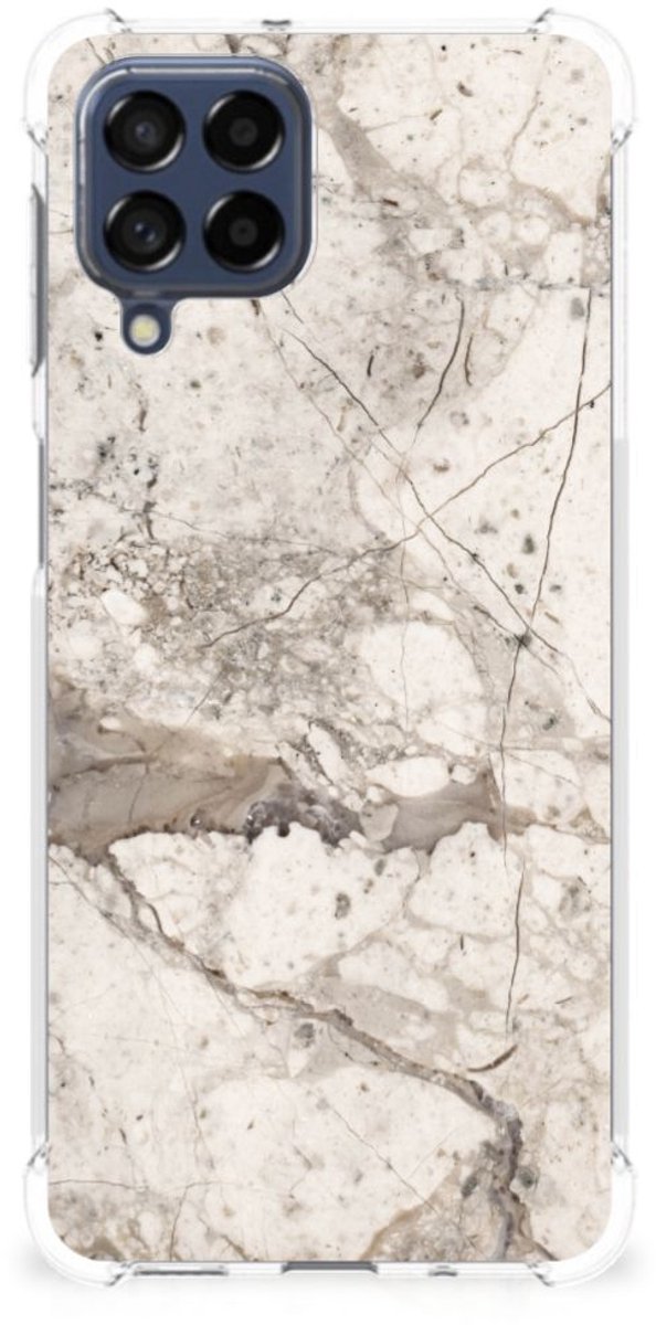 Samsung Galaxy M53 Anti-Shock Hoesje Marmer Beige