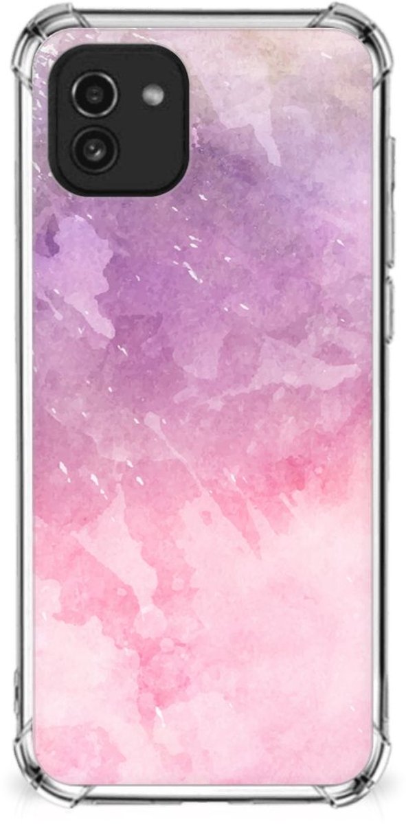 Back Cover Samsung Galaxy A03 Pink Purple Paint