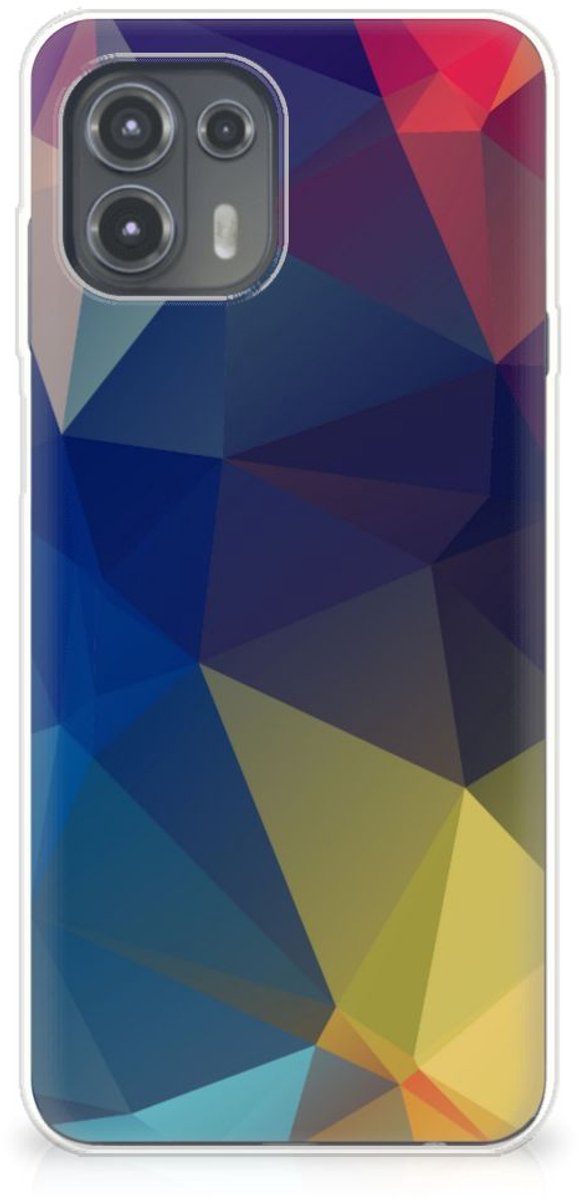 Motorola Edge 20 Lite TPU Hoesje Polygon Dark