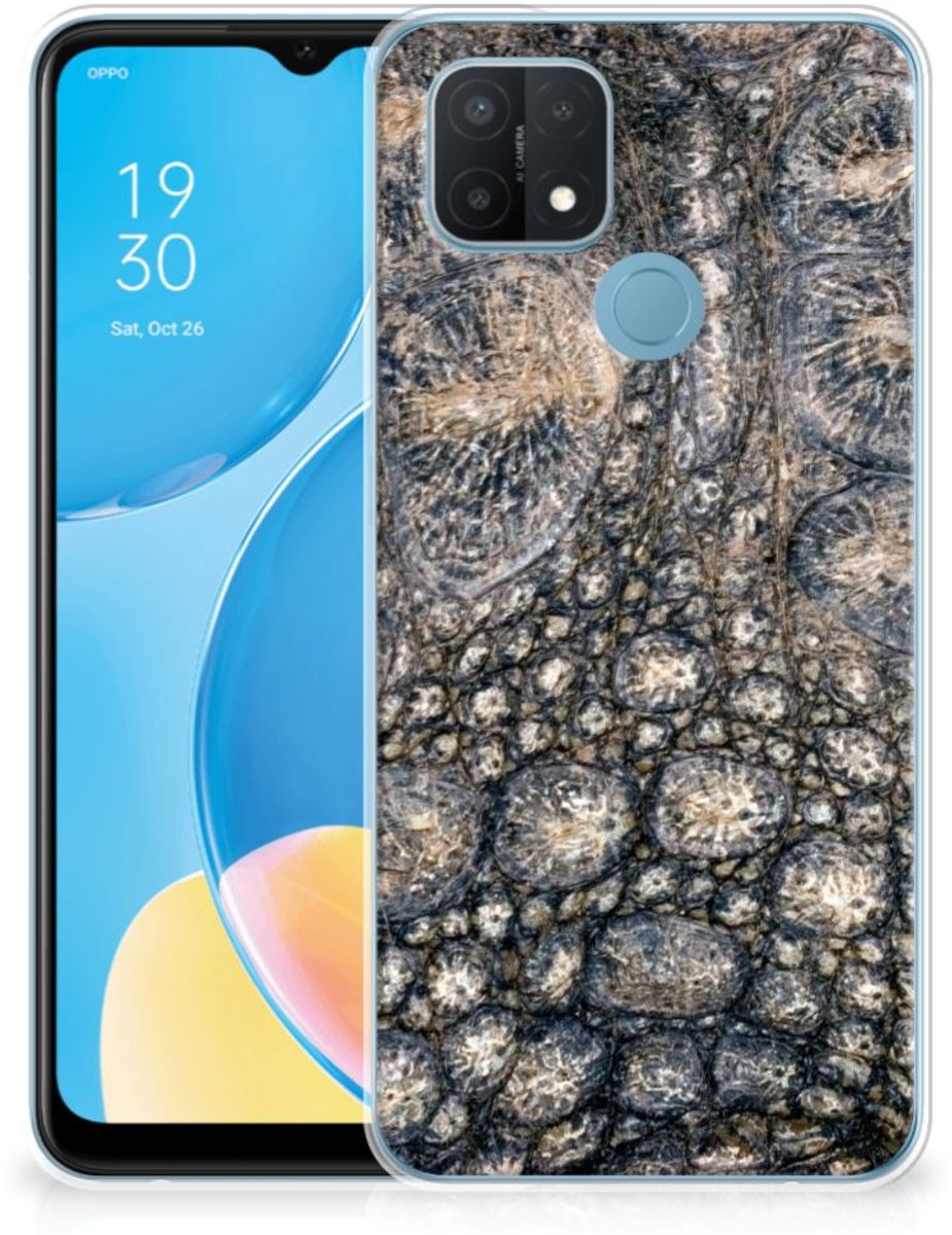 OPPO A15 TPU Hoesje Krokodillenprint