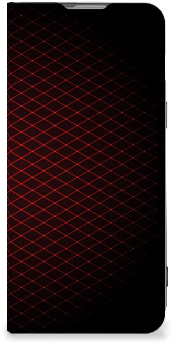 OnePlus Nord 2T Hoesje met Magneet Geruit Rood