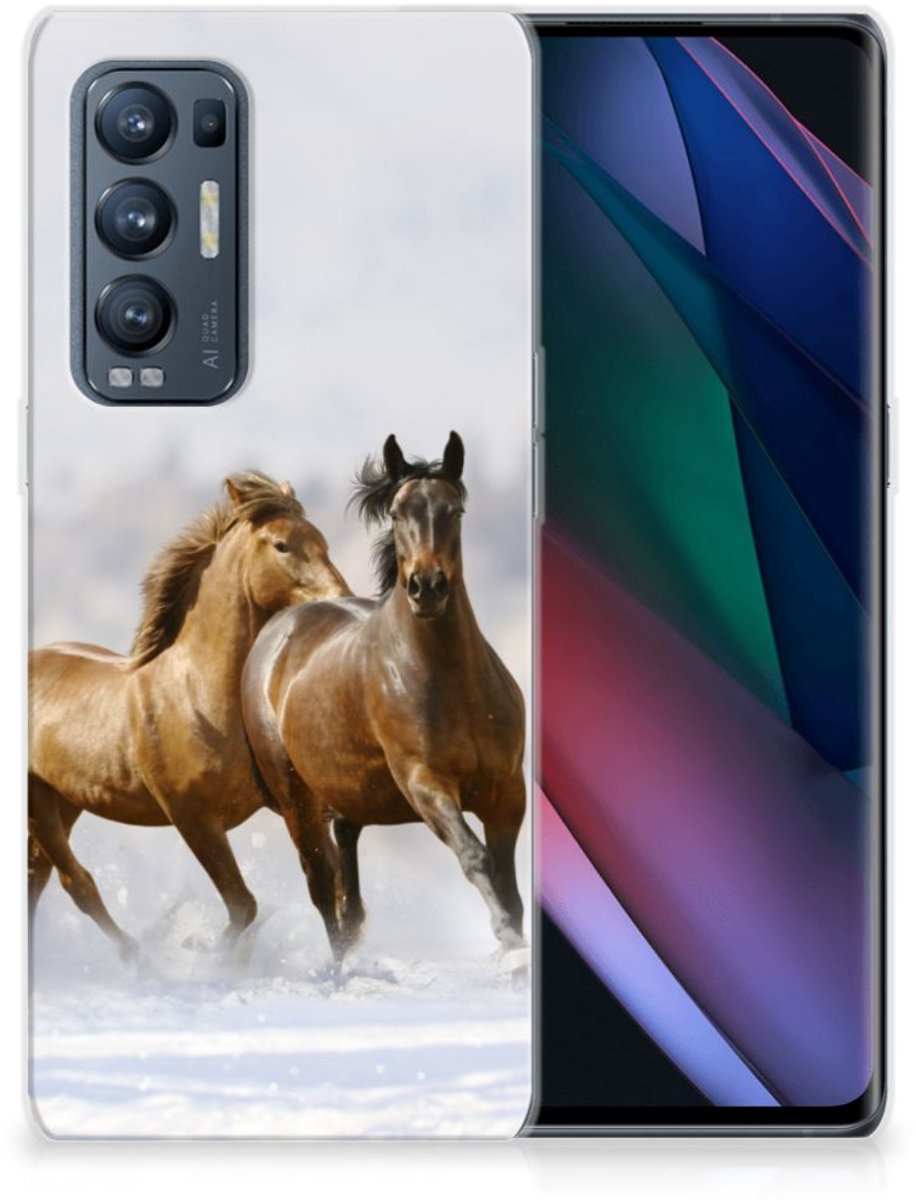 OPPO Find X3 Neo TPU Hoesje Paarden