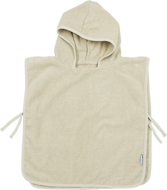 Meyco Baby Popcorn badponcho - soft sand - 1-3 jaar