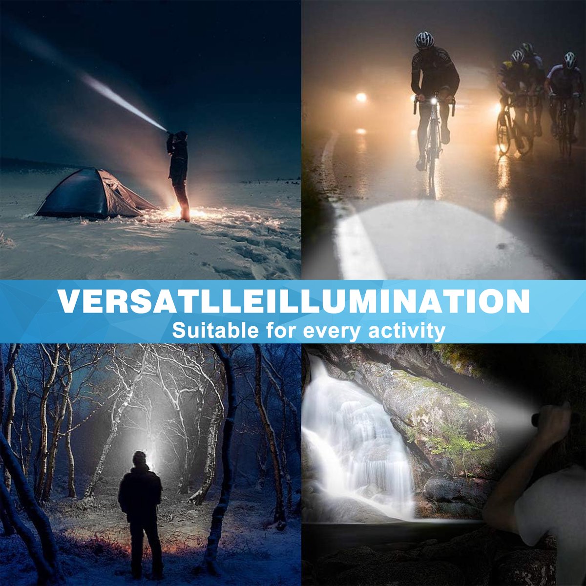Militaire Zaklamp LED Oplaadbaar - Inclusief Batterij en Oplader – Waterbestendige Zaklantaarn van YONO — cadeau in Sport & Outdoor - foto 5