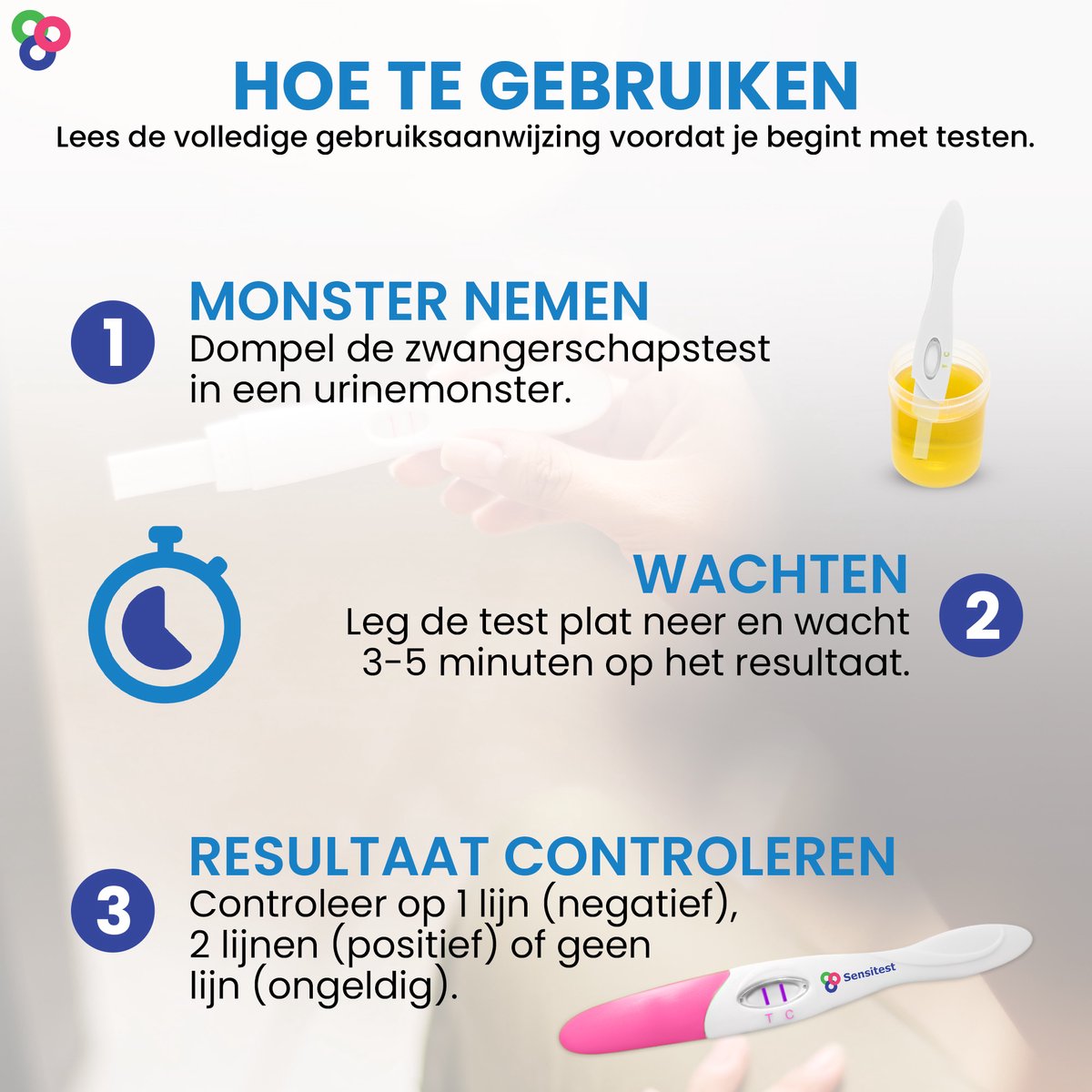 Sensitest Extra Vroege Zwangerschapstest Midstream – 3 stuks – 10 mIU/ml – Test vanaf 6 dagen vóór menstruatie – Uitslag in 5 minuten – Inclusief handleiding & kalender – foto 3