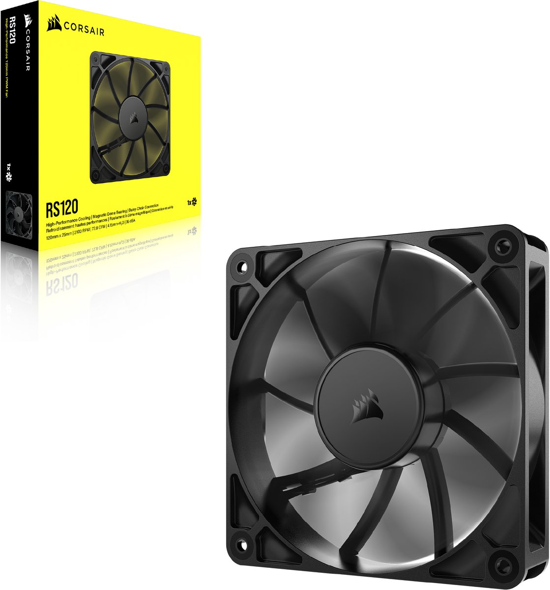 Corsair RS120 PWM case fan 4-pins PWM fan-connector