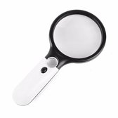 LOUZIR Handloep Leeslamp Met LED Verlichting - Hand Vergrootglas Loep Met Licht - Handloep voor slechtzienden