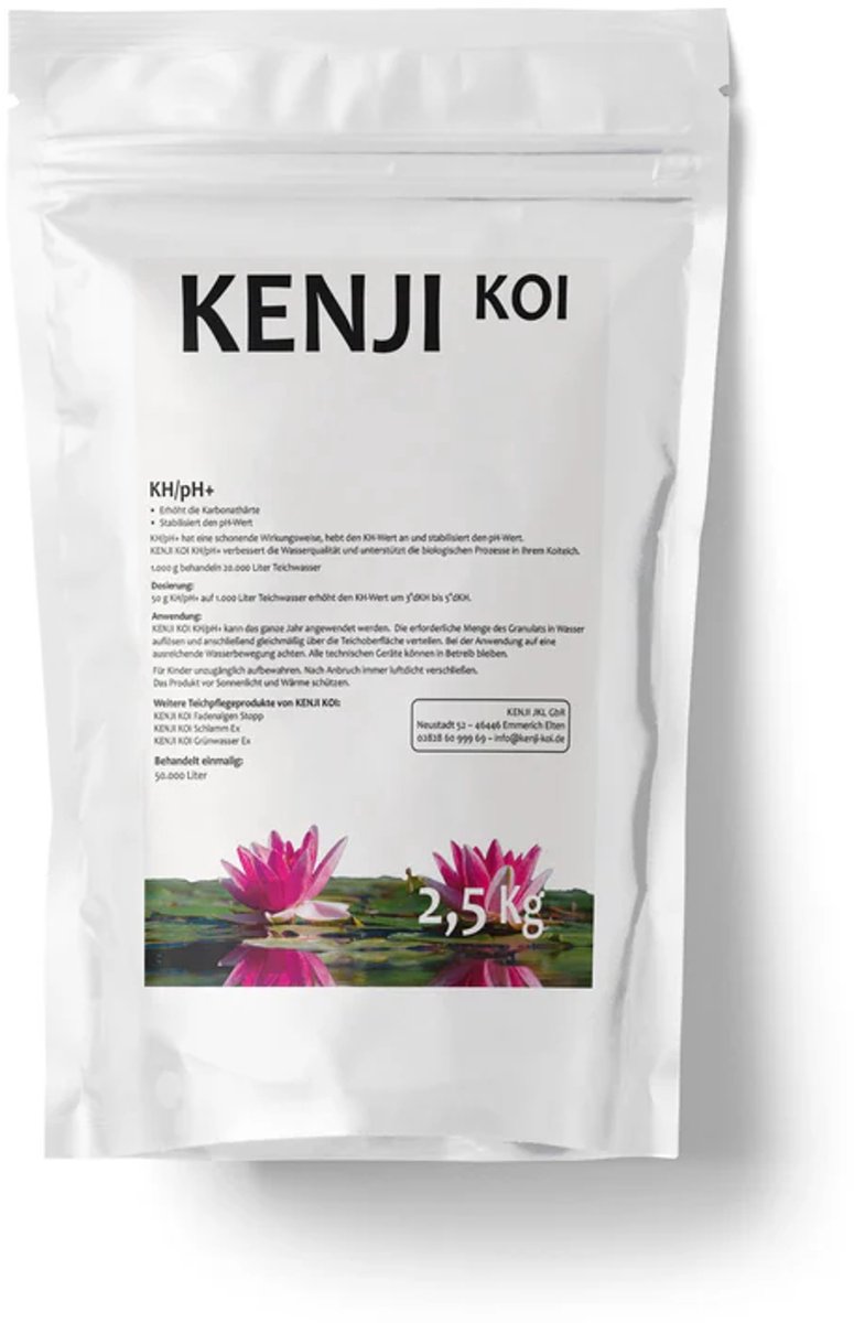 KENJI KOI KH/pH+ - 2,5kg - Verbetert Waterkwaliteit - Stabiliseert pH-waarde - Vijver - Vijveronderhoud