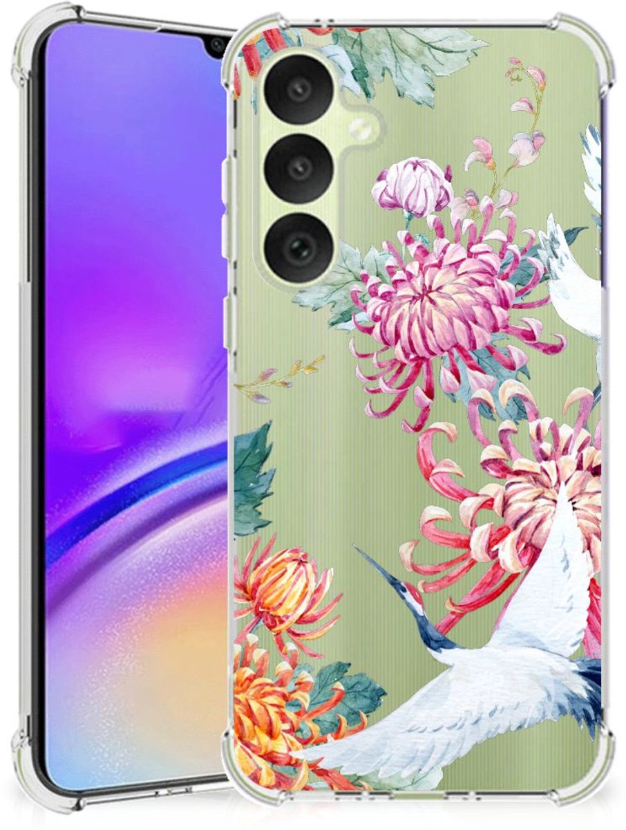 Samsung Galaxy A35 Case Anti-shock Bird Flowers