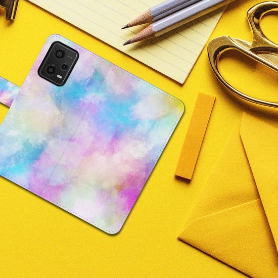 Coque Téléphone Xiaomi Redmi Note 12 5G | Poco X5 Housse en Cuir Premium Flip Case Portefeuille Etui pour Aquarelle Lumière
