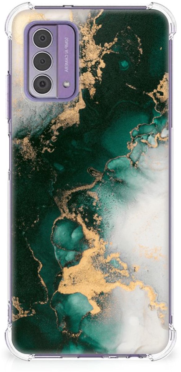 Anti-Shock Hoesje voor Nokia G42 Marmer Groen