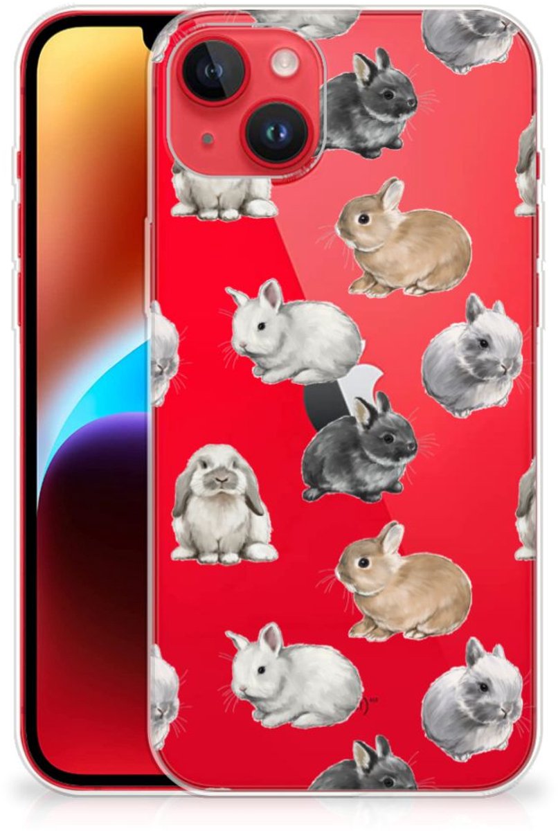 TPU Hoesje voor iPhone 14 Plus Konijntjes