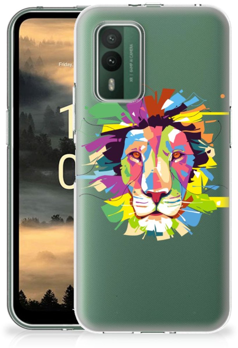 Nokia XR21 Telefoonhoesje met Naam Lion Color