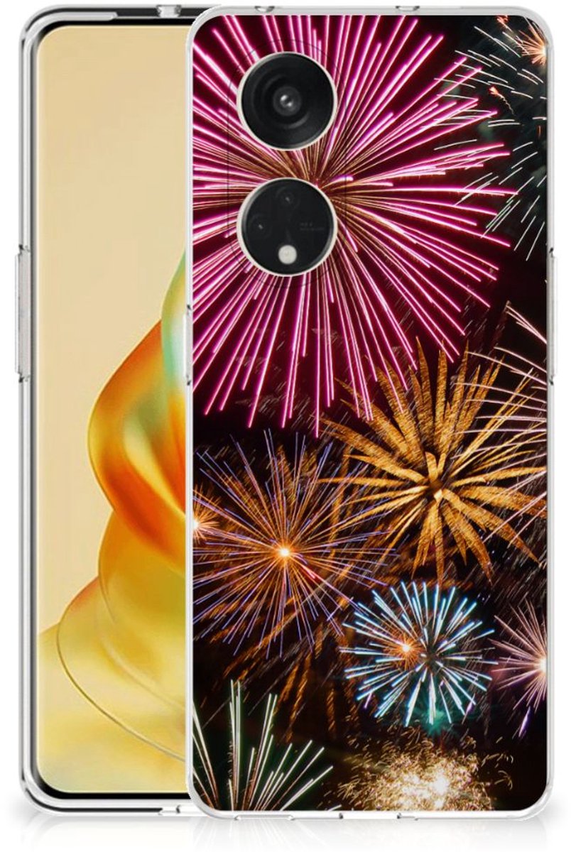 OPPO Reno8 T 5G Silicone Back Cover Vuurwerk