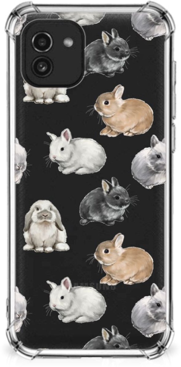 Case Anti-shock voor Samsung Galaxy A03 Konijntjes