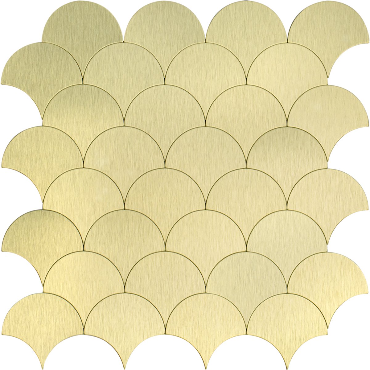 Zelfklevende Mozaïek Tegel - Afimona Schelpjes XL - Goud - 266x266x4mm