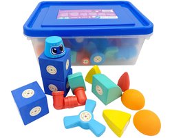 Blockaroo 60pcs box-magnetisch speelgoed-peuter speelgoed-speelgoed 3 jaar/4jaar/5jaar- speelgoed jongens en meisjes- badspeelgoed