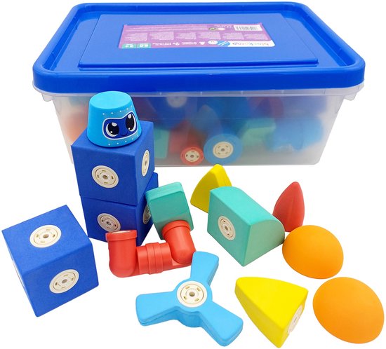 Blockaroo 60pcs box-magnetisch speelgoed-peuter speelgoed-speelgoed 3 jaar/4jaar/5jaar- speelgoed jongens en meisjes- badspeelgoed