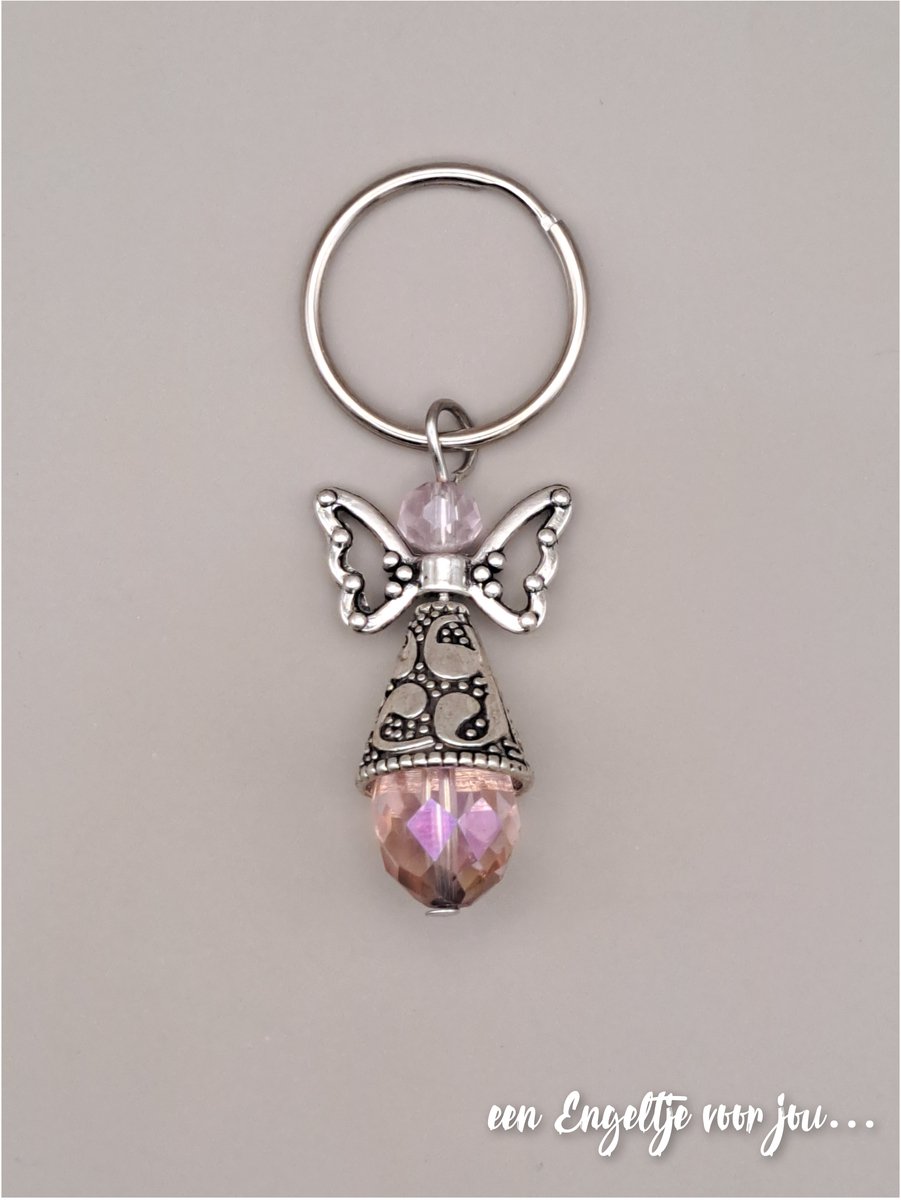 Geluksengel sleutelhanger- Guardian angel - Beschermengel - Geluksengeltje - Engel sleutelhanger - Engelwings sleutelhanger - Engelen vleugel