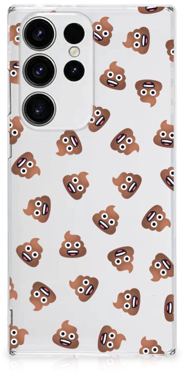 TPU bumper voor Samsung Galaxy S23 Ultra Poep Emojis