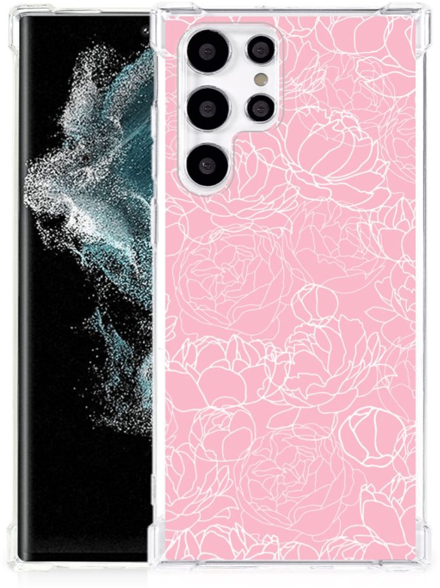 Samsung Galaxy S22 Ultra Case White Flowers