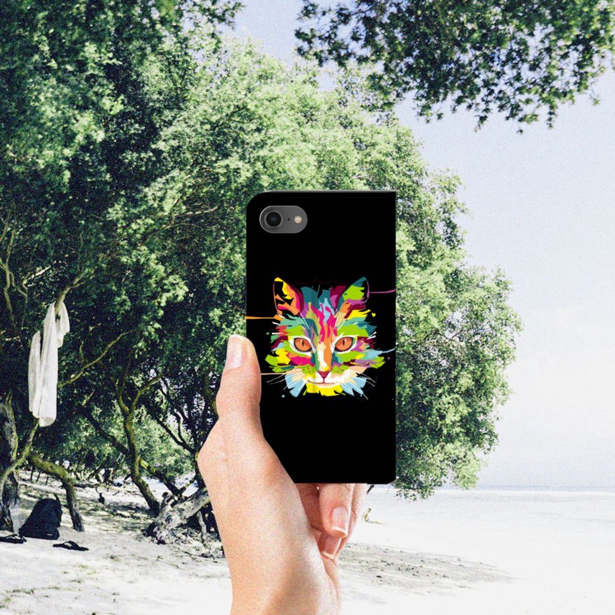 iPhone 7 | 8 | SE (2020) | SE (2022) Magnet Case Cat Color — cadeau in Cadeau-ideeën - foto 3