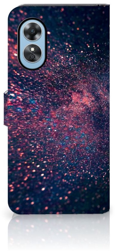 Portefeuille OPPO A17 Etuis Portefeuille Compatible avec Cuir Flip Cover Fermeture magnétique pour Étoiles