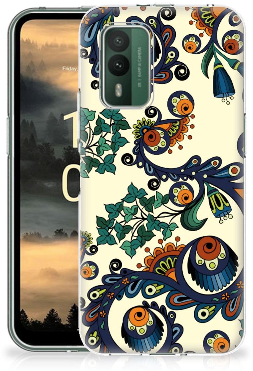 Siliconen Hoesje Nokia XR21 Barok Flower