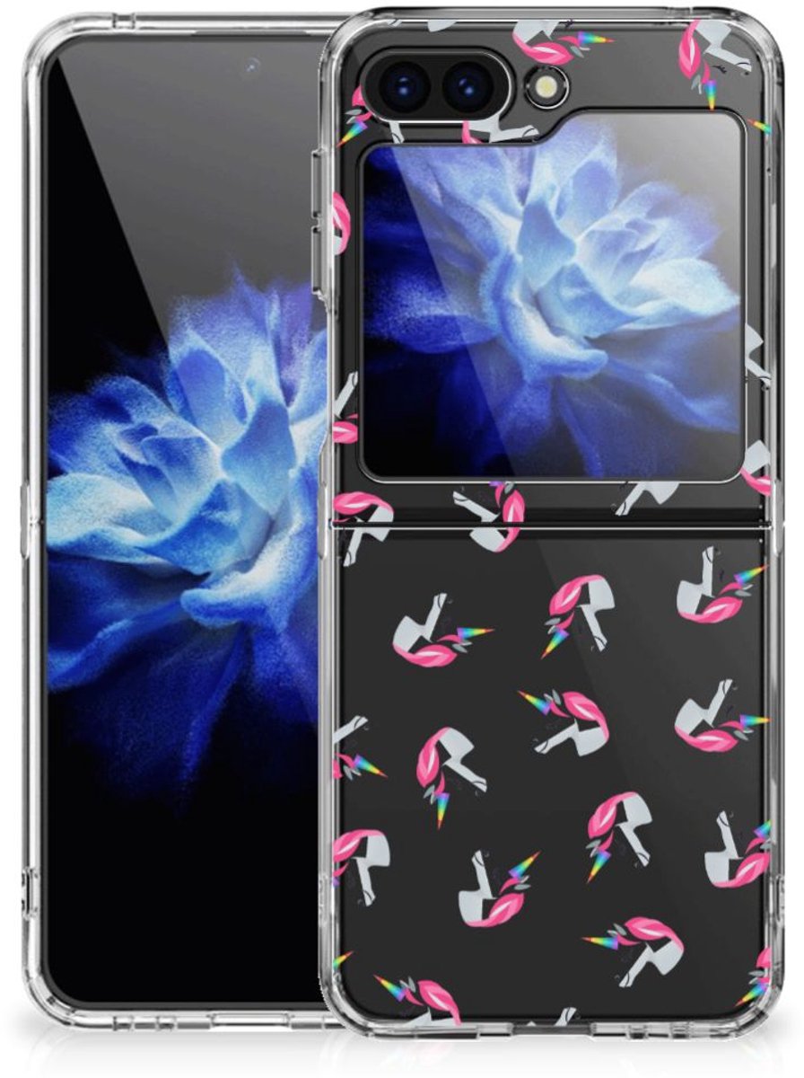 TPU bumper voor Samsung Galaxy Z Flip 5 Unicorns