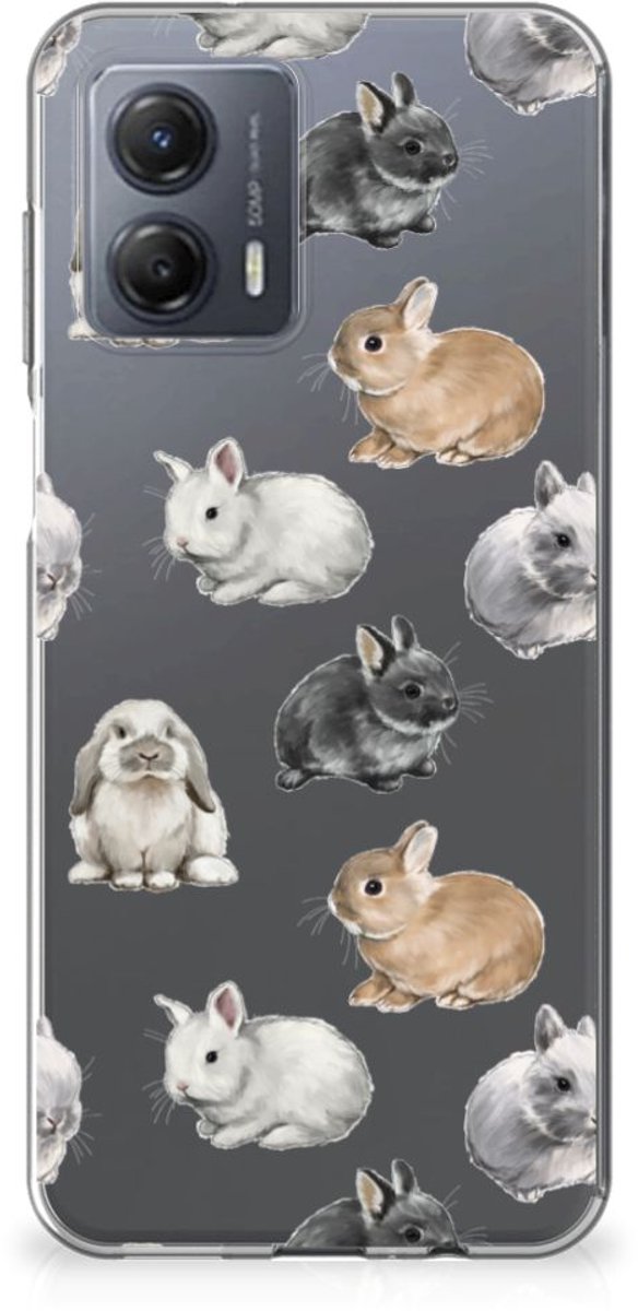 TPU Hoesje voor Motorola Moto G53 Konijntjes